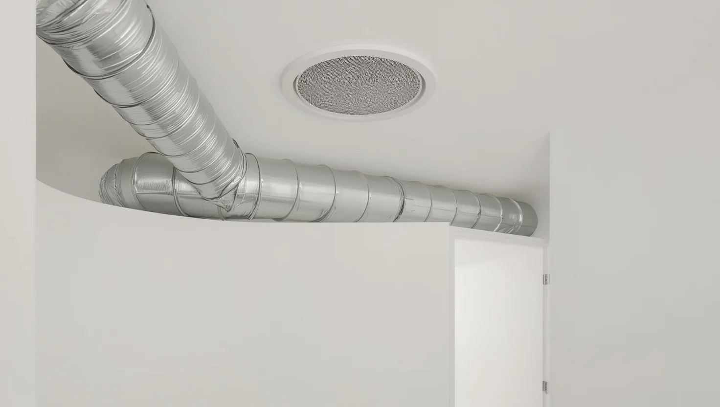 Canalizzazioni coibentate di un impianto di ventilazione meccanica controllata